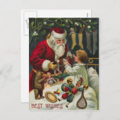 Vintage Weihnachtspostkarte Feiertagspostkarte (Vorne/Hinten)