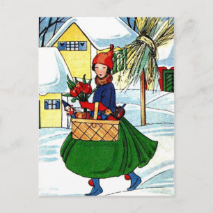 Vintage Weihnachtspostkarte Feiertagspostkarte