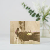 Vintage Weihnachtspostkarte | Klassischer Urlaub Postkarte (Stehend Vorderseite)