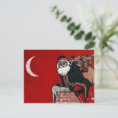 Vintage Weihnachtspostkarte Postkarte (Stehend Vorderseite)