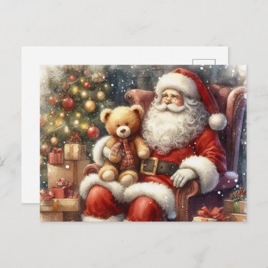 Vintage Weihnachtspostkarte Postkarte (Vorne/Hinten)