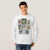 Vintage-Weihnachtspoststempel  T-Shirt (Vorne ganz)