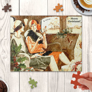 Vintage-Weihnachtspuzzle für Zuhause Puzzle