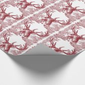 Vintage Weihnachtsrotwild Geschenkpapier (Ecke)
