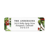 Vintage Weihnachtsrücksendeadresse (Vorne)