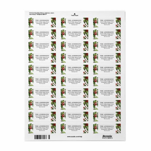 Vintage Weihnachtsrücksendeadresse (Vorne)