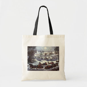 Vintage Weihnachtsschlitten, Central Park im Winte Tragetasche