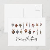 Vintage Weihnachtsschmuck Feiertagspostkarte (Vorne/Hinten)