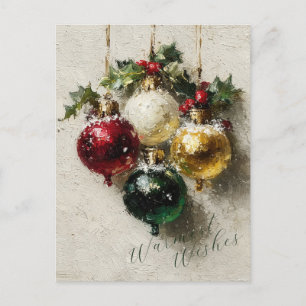 Vintage-Weihnachtsschmuck Feiertagspostkarte
