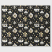 Vintage Weihnachtsschmuck Geschenkpapier (Flach)