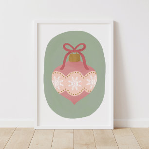 Vintage-Weihnachtsschmuck-Hausdekoration Wandkunst Poster