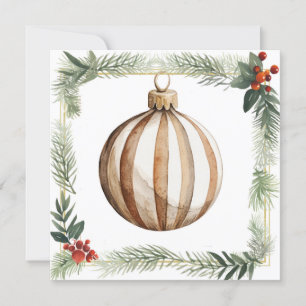 Vintage-Weihnachtsschmuck-Karte Feiertagskarte