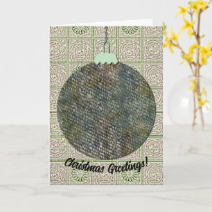 Vintage-Weihnachtsschmuck-Kunst-Schlangenhaut Karte