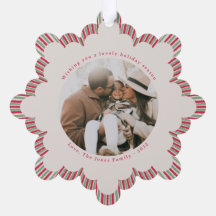 Vintage-Weihnachtsschmuck mit Foto und Monogramm