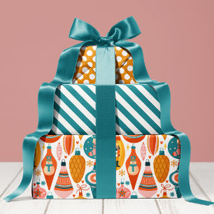 Vintage-Weihnachtsschmuck Muster Süße Feiertage We Geschenkpapier Set