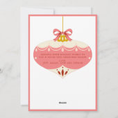 Vintage Weihnachtsschmuck Pastel | Foto Feiertagskarte (Rückseite)