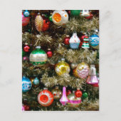 Vintage Weihnachtsschmuck Postkarte (Vorderseite)