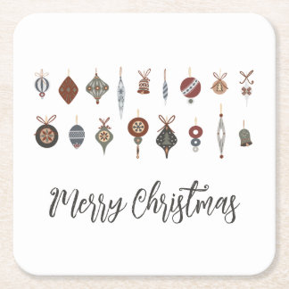 Vintage Weihnachtsschmuck Rechteckiger Pappuntersetzer