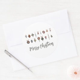 Vintage Weihnachtsschmuck Runder Aufkleber