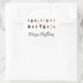 Vintage Weihnachtsschmuck Runder Aufkleber (Tasche)