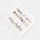 Vintage Weihnachtsschmuck Serviette (Ecke)