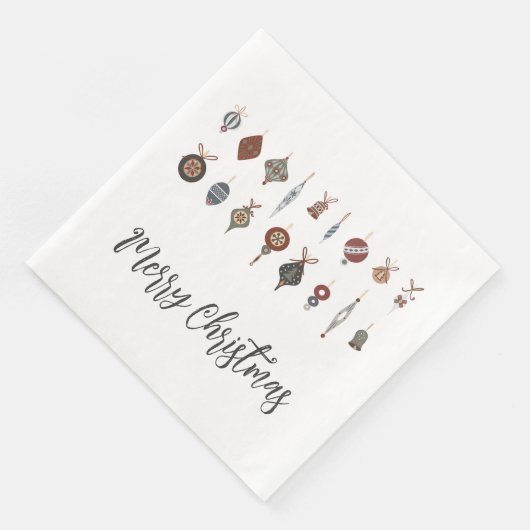 Vintage Weihnachtsschmuck Serviette (Ecke)