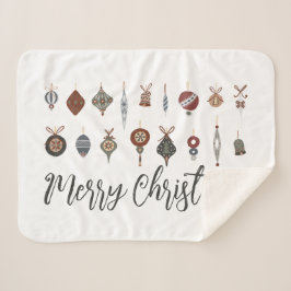 Vintage Weihnachtsschmuck Sherpadecke