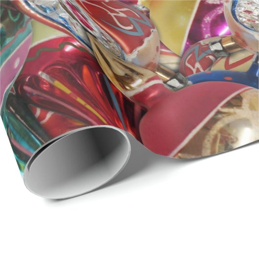 Vintage Weihnachtsschmuck Umschlagpapier Geschenkpapier (Rolleneckpunkt)