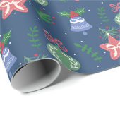 Vintage Weihnachtsschmuck Umschlagpapier Geschenkpapier (Rolleneckpunkt)