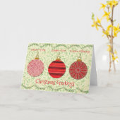 Vintage Weihnachtsschmuckkarte Karte (Gelbe Blume)