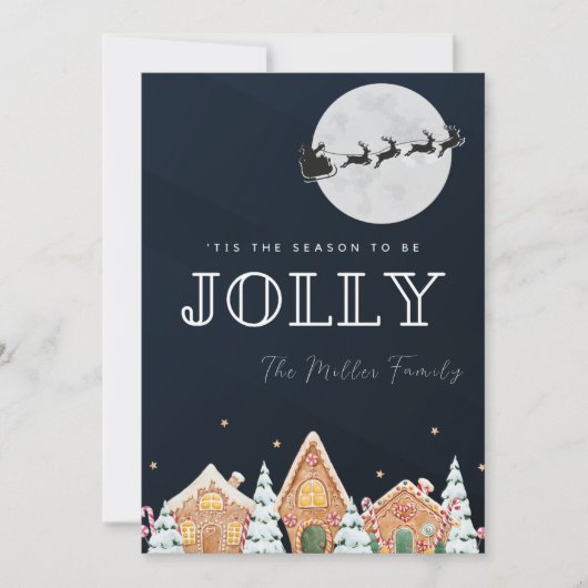 Vintage Weihnachtsschneekarte Feiertagskarte (Vorderseite)