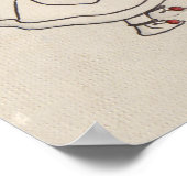 Vintage Weihnachtsschneekinder-Kunstwerk Poster (Ecke)