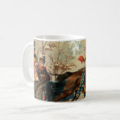 Vintage Weihnachtssleigh-Fahrt Kaffeetasse (Vorderseite Links)