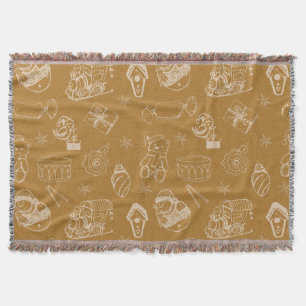 Vintage Weihnachtsspielzeuge handgezeichnet Decke