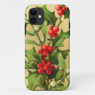 Vintage Weihnachtsstechpalme Case-Mate iPhone Hülle