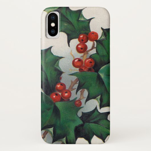 Vintage Weihnachtsstechpalmentelefonrechtssache Case-Mate iPhone Hülle (Rückseite)