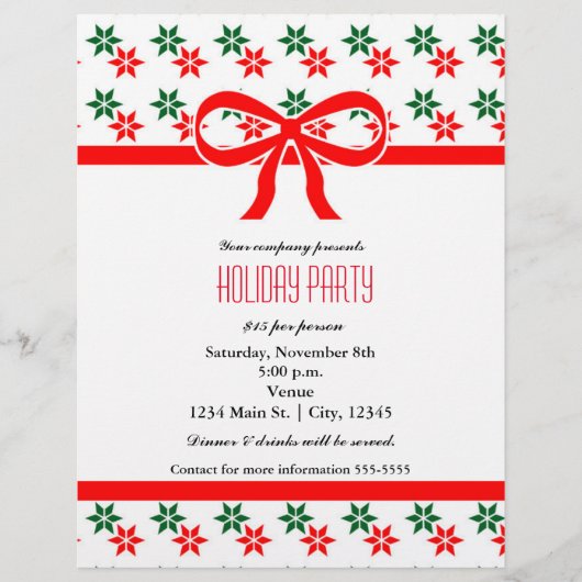 Vintage-Weihnachtsstern-Feierparty-Event-Flyer Flyer (Vorne)