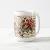 Vintage-Weihnachtsstern Kaffeetasse (VorderseiteRechts)