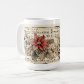 Vintage-Weihnachtsstern Kaffeetasse (Vorderseite Links)
