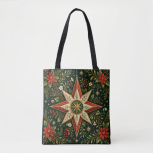 Vintage-Weihnachtsstern-Ornament Poinsettie Stechp Tasche