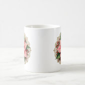 Vintage-Weihnachtsstern-Unterlage Kaffeetasse (Mittel)