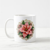 Vintage-Weihnachtsstern-Unterlage Kaffeetasse (Links)