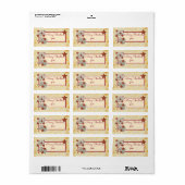 Vintage Weihnachtssterne Adressaufkleber (Vorne)