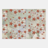 Vintage Weihnachtssterne Packpapier Blatt (Vorderseite 2)