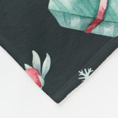 Vintage Weihnachtsstimmung Fleecedecke (Ecke)