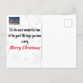 Vintage Weihnachtsstraße Postkarte (Rückseite)