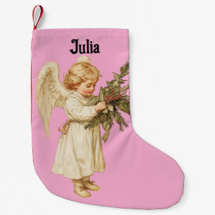 Vintage-Weihnachtsstrumpf kleiner Engel Weihnachtsstrumpf