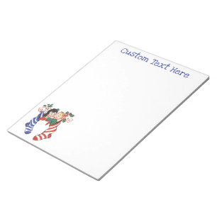 Vintage-Weihnachtsstrümpfe mit süßen Kindern Notizblock