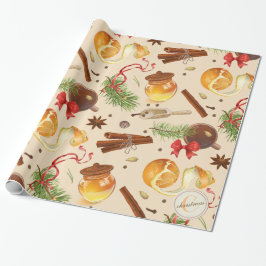 Vintage Weihnachtsszenarien Geschenkpapier