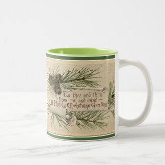 Vintage Weihnachtsszene Kaffeebecher Zweifarbige Tasse